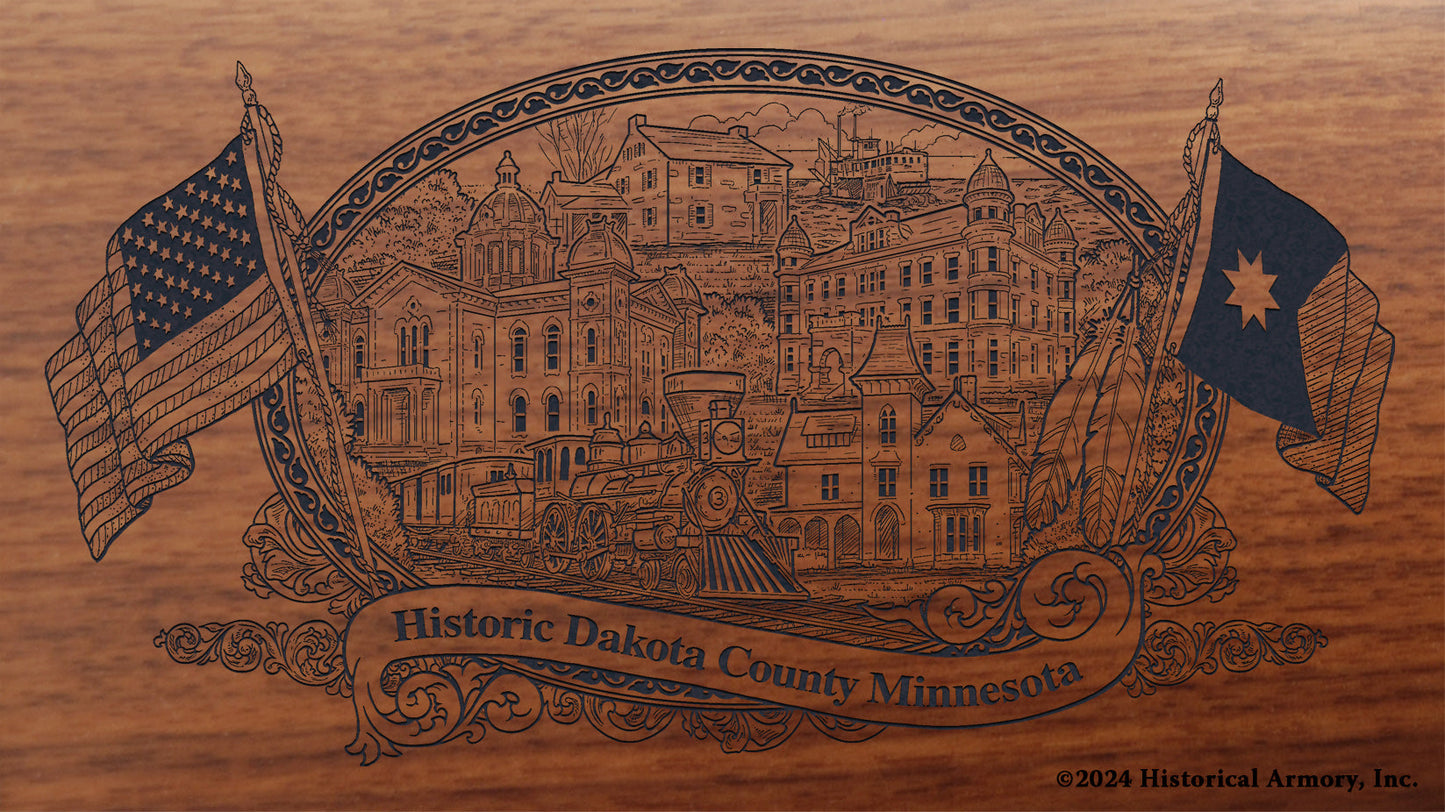 Dakota County Minnesota Engraved Rifle Buttstock