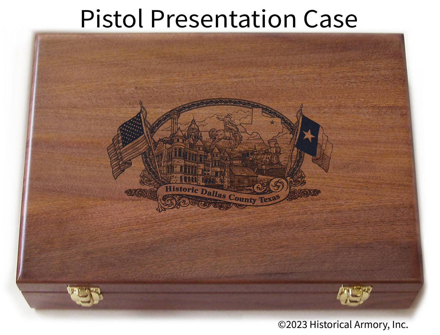 Dallas County Texas Engraved .45 Auto Ruger 1911 Presentation Case