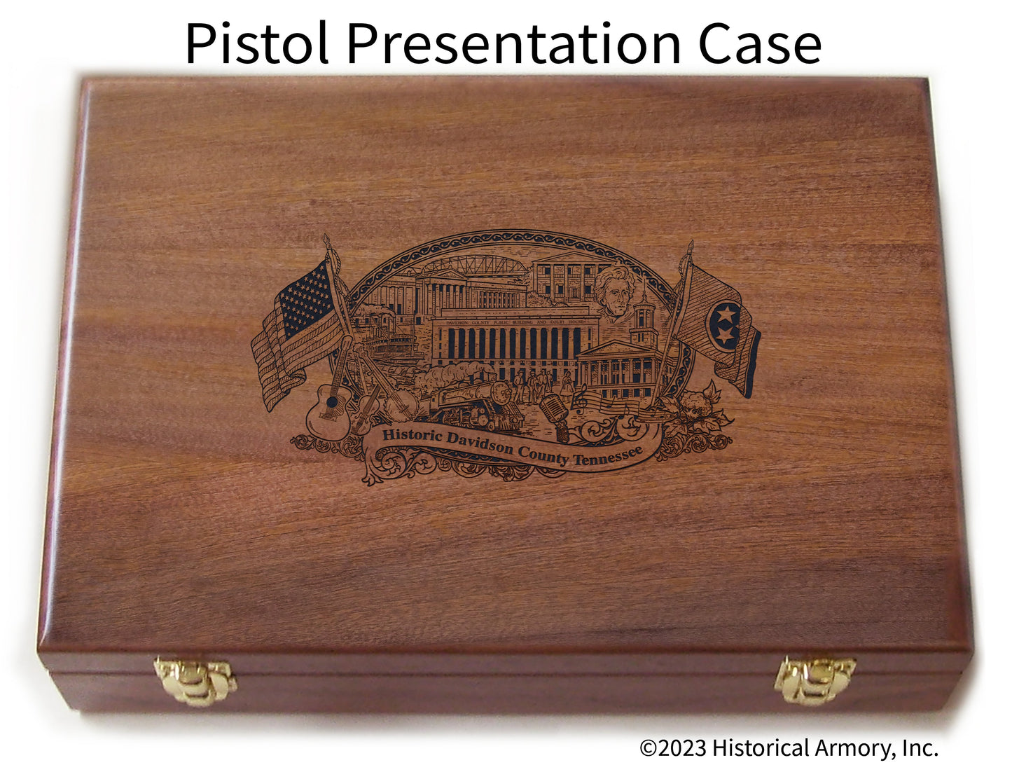 Davidson County Tennessee Engraved .45 Auto Ruger 1911 Presentation Case