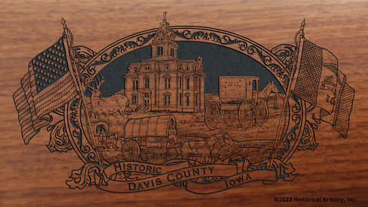 Davis County Iowa Engraved Rifle