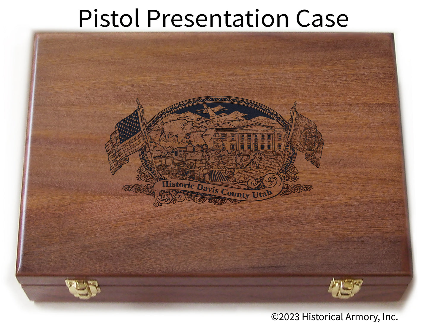 Davis County Utah Engraved .45 Auto Ruger 1911 Presentation Case