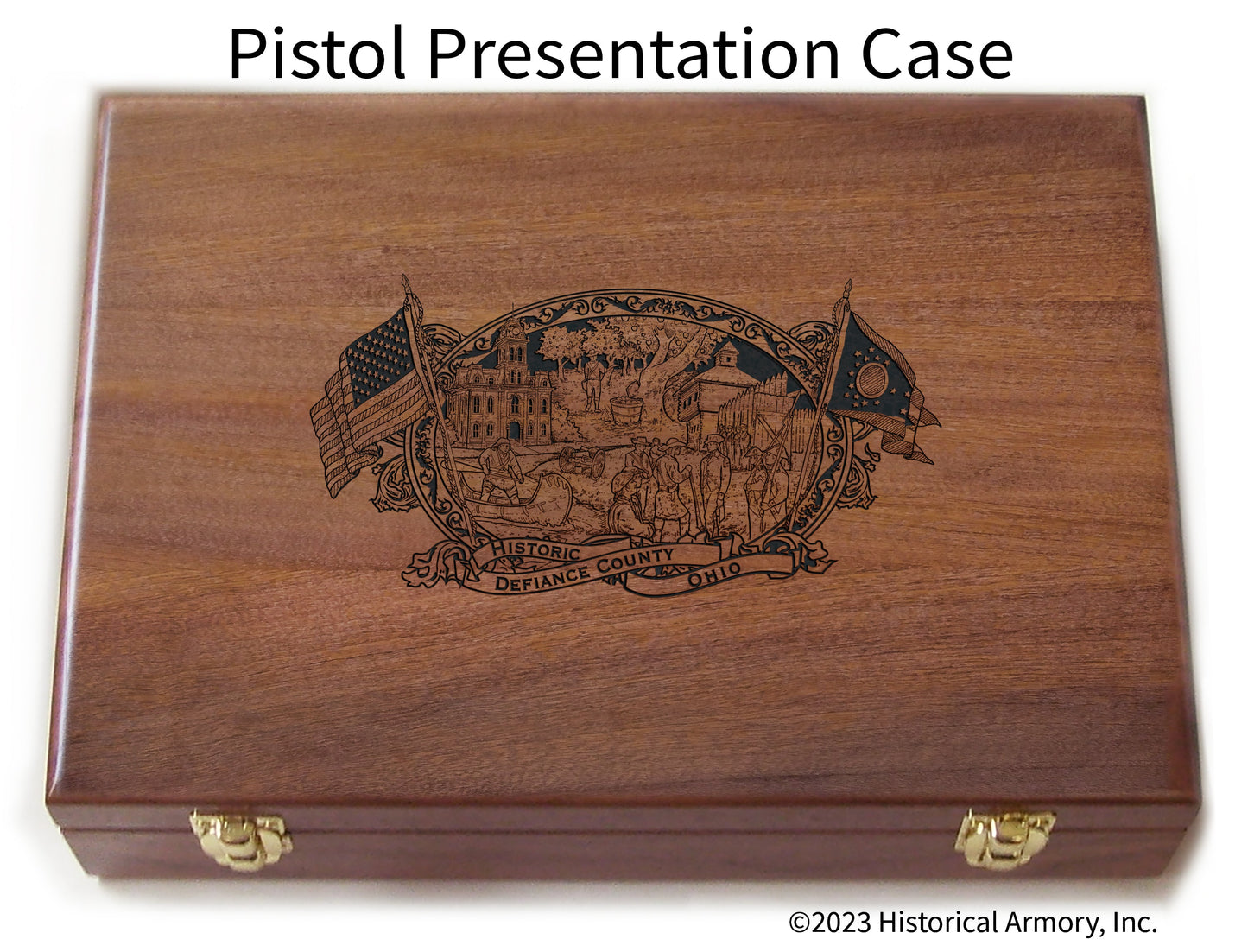 Defiance County Ohio Engraved .45 Auto Ruger 1911 Presentation Case