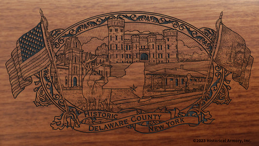 delaware county new york engraved rifle buttstock