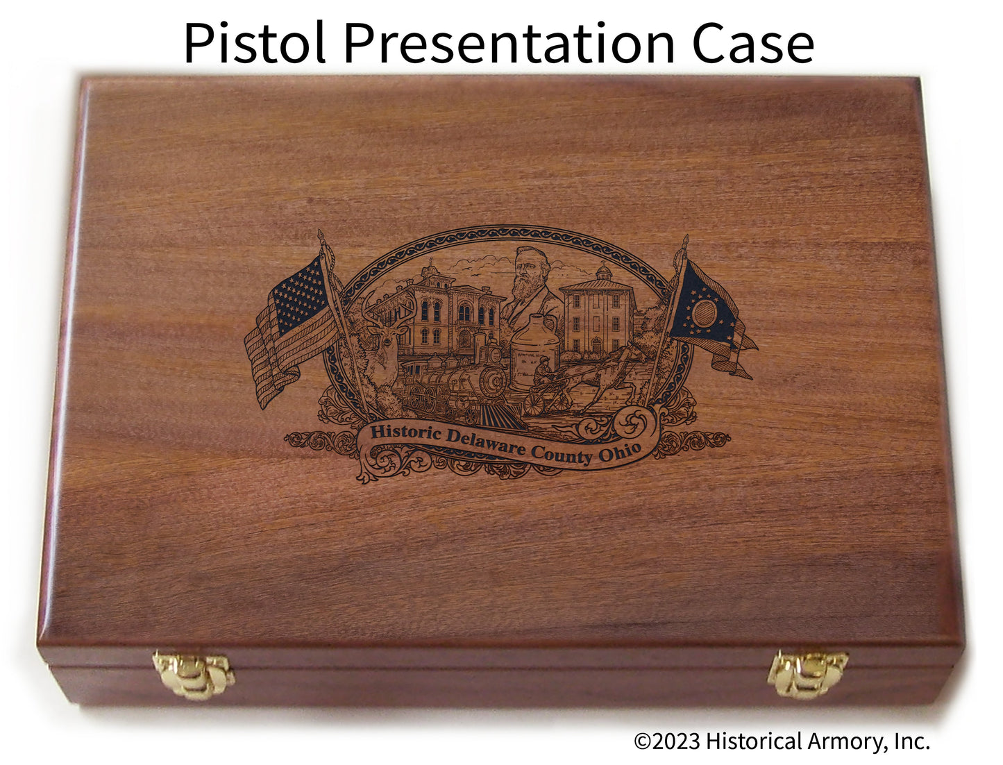 Delaware County Ohio Engraved .45 Auto Ruger 1911 Presentation Case