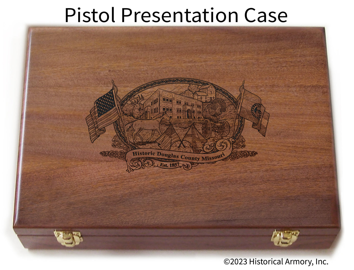 Douglas County Missouri Engraved .45 Auto Ruger 1911 Presentation Case