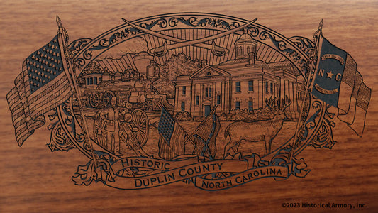Duplin County North Carolina Engraved Rifle Buttstock