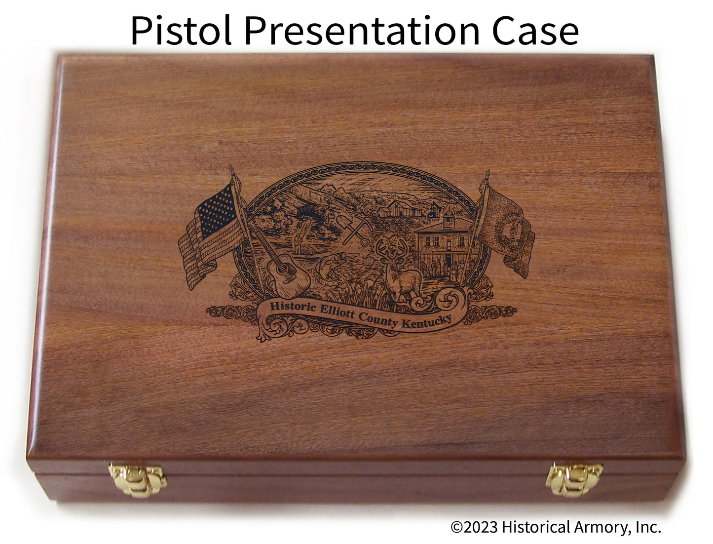 Elliott County Kentucky Engraved .45 Auto Ruger 1911 Presentation Case