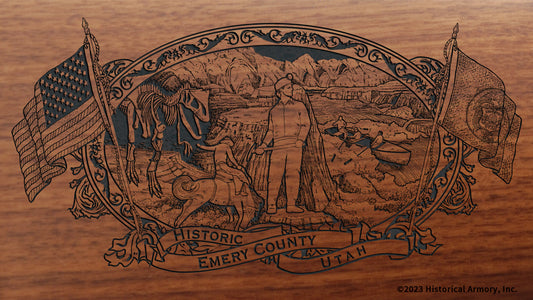 Emery County Utah Engraved Rifle