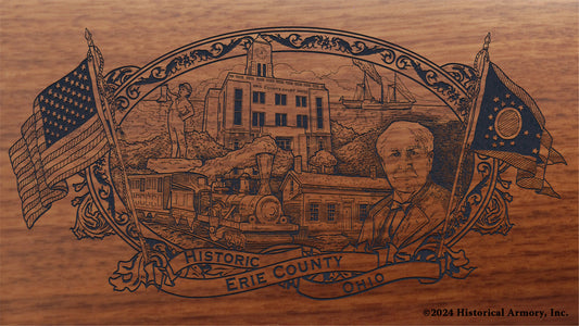 Erie County Ohio Engraved Rifle Buttstock