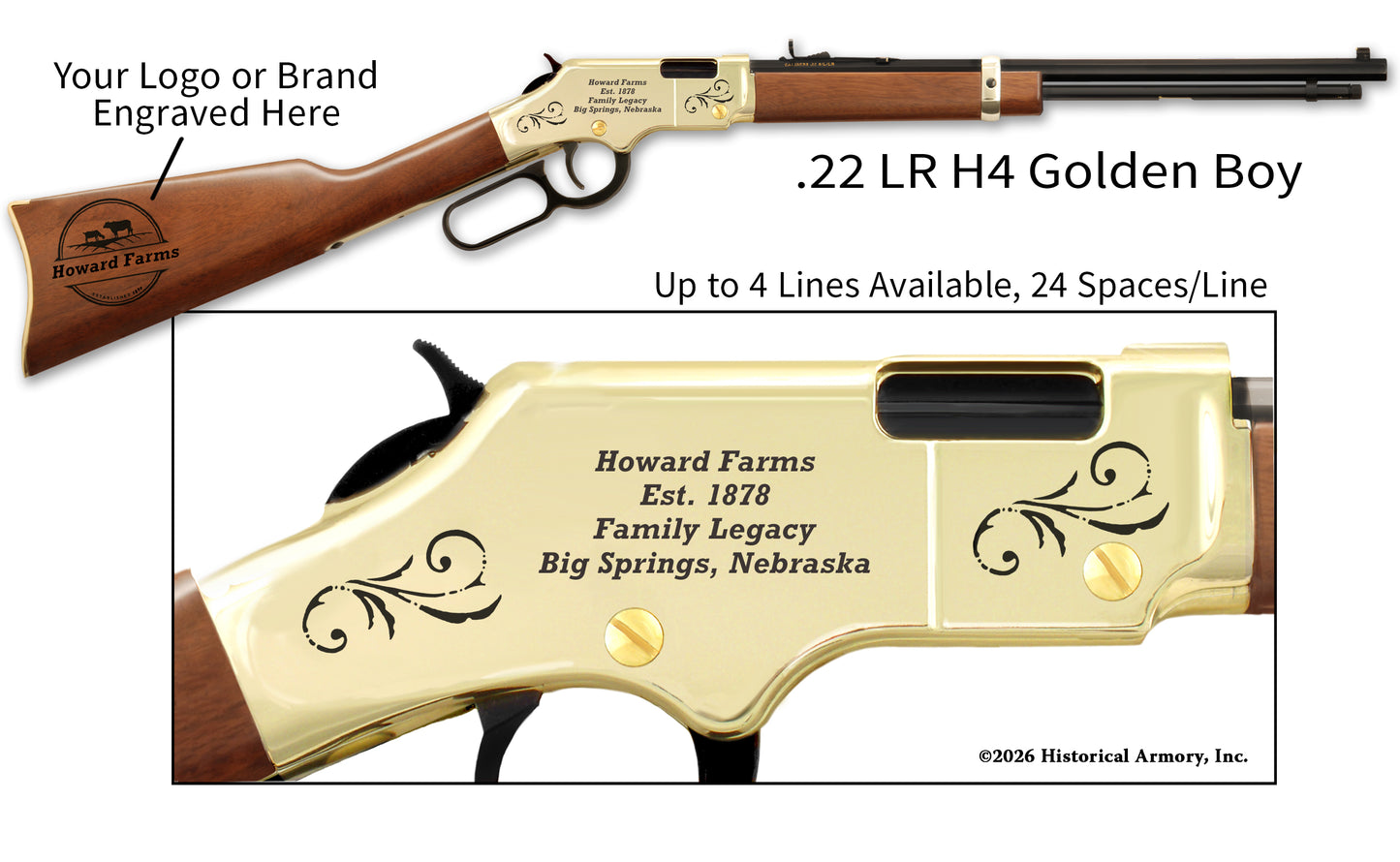 Personalized Family Farm Engraved Rifle