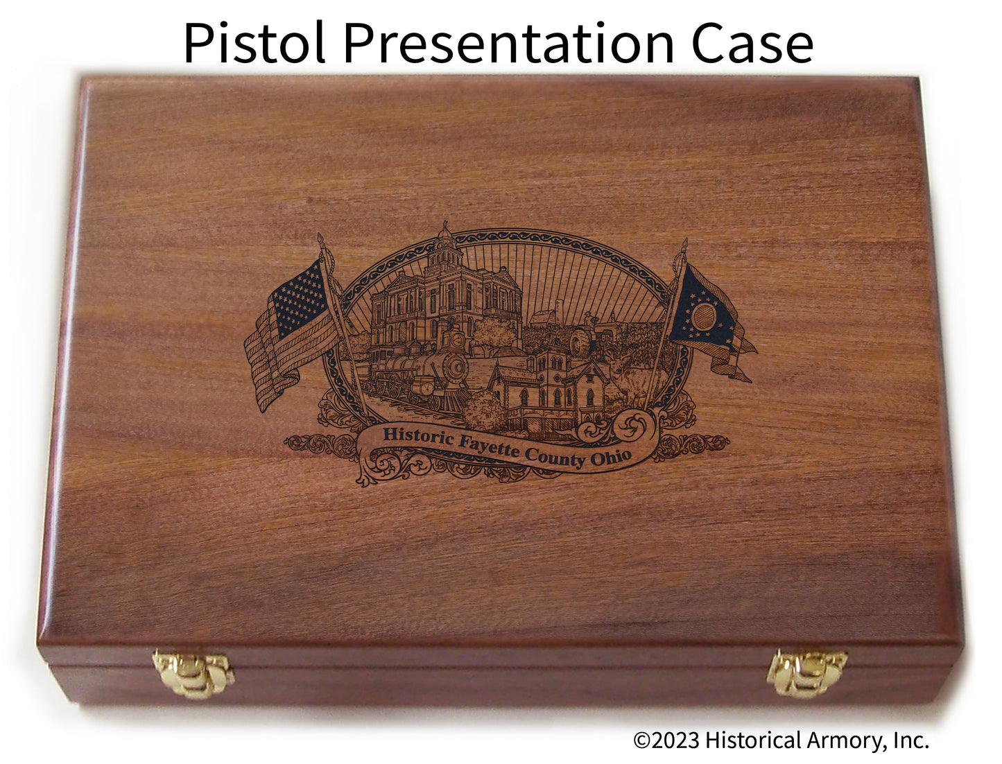 Fayette County Ohio Engraved .45 Auto Ruger 1911 Presentation Case