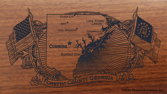 Forsyth county georgia engraved rifle buttstock