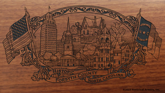 Forsyth County North Carolina Engraved Rifle Buttstock