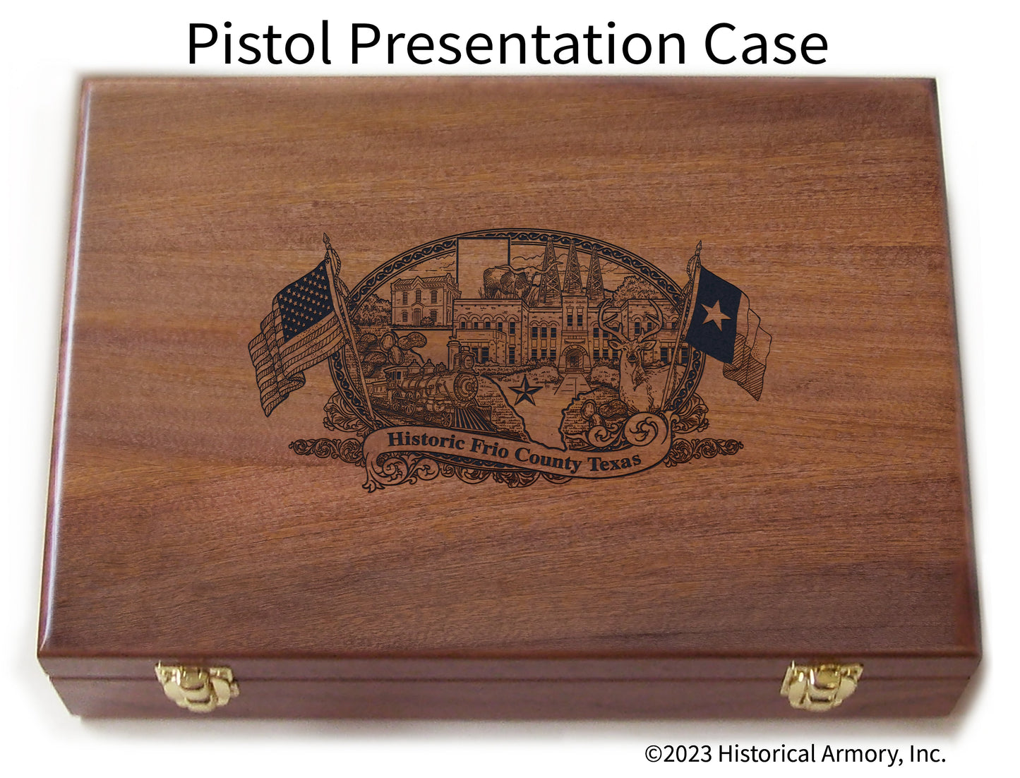 Frio County Texas Engraved .45 Auto Ruger 1911 Presentation Case