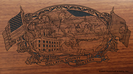 Gallatin County Montana Engraved Rifle