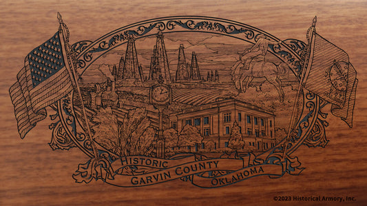 garvin county oklahoma engraved rifle buttstock