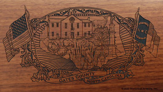 gates county north carolina engraved rifle buttstock