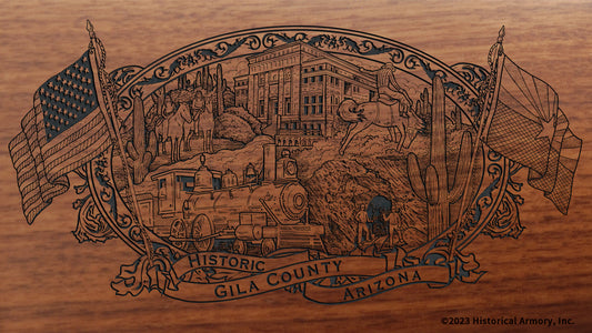 Gila County Arizona Engraved Rifle