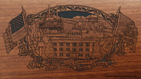 Grand Forks County North Dakota Engraved Rifle