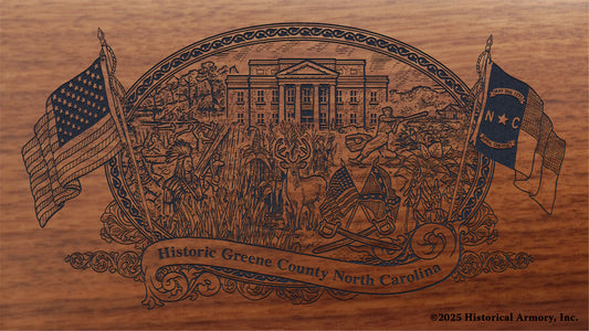 Greene County North Carolina Engraved Rifle Buttstock
