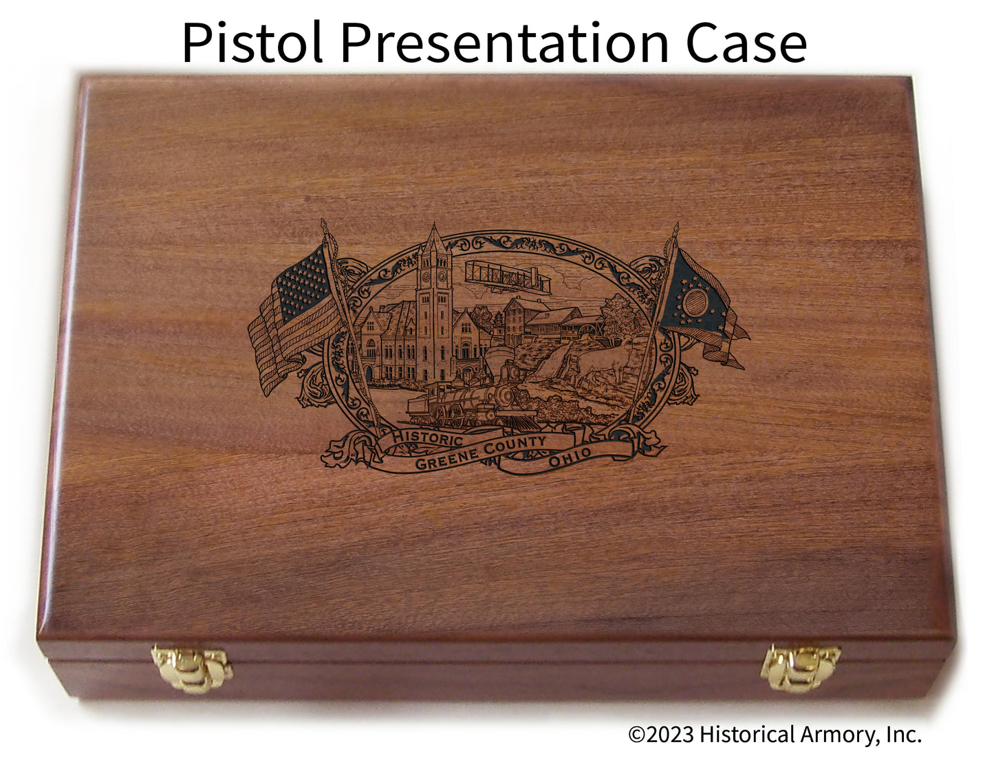 Greene County Ohio Engraved .45 Auto Ruger 1911 Presentation Case