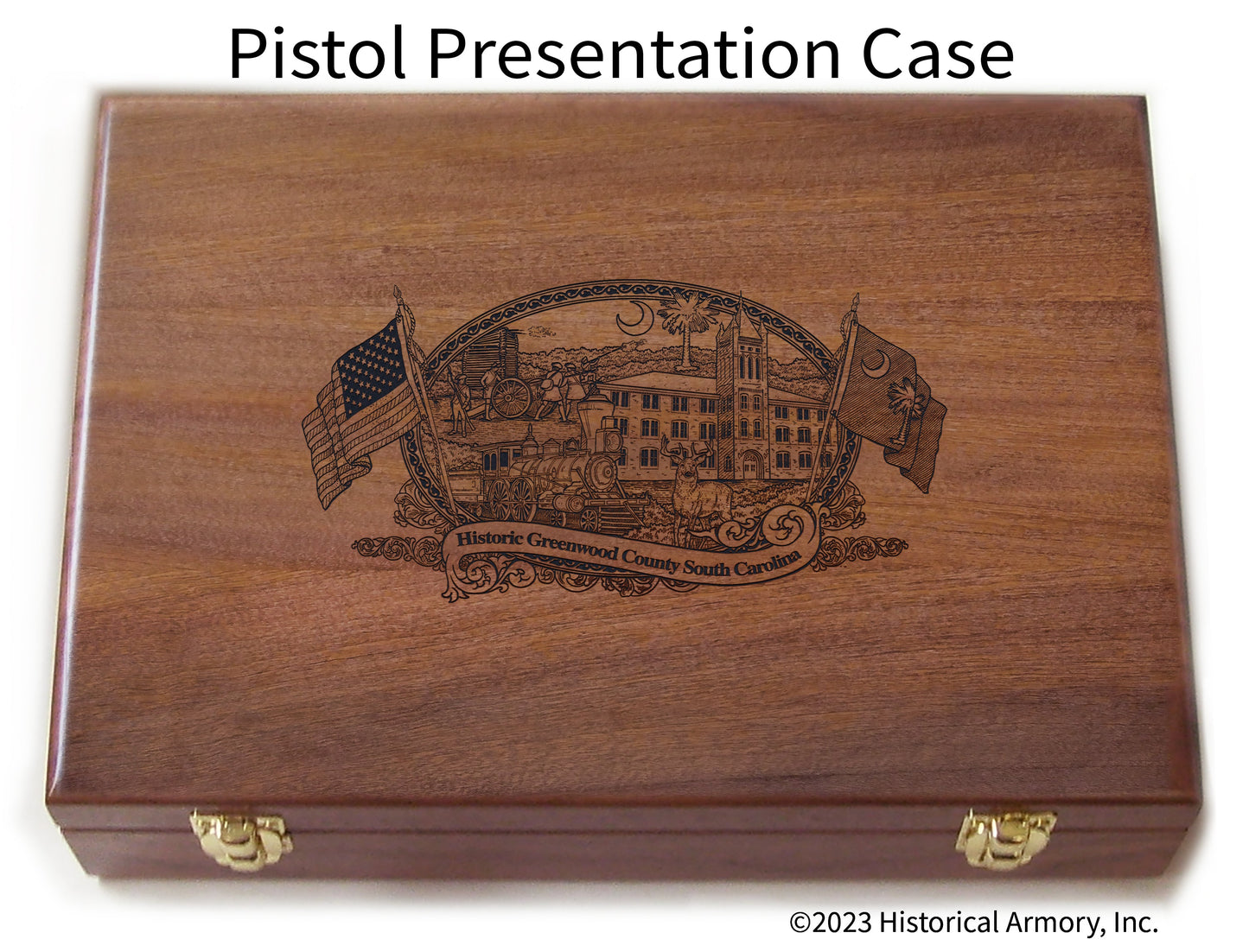 Greenwood County South Carolina Engraved .45 Auto Ruger 1911 Presentation Case