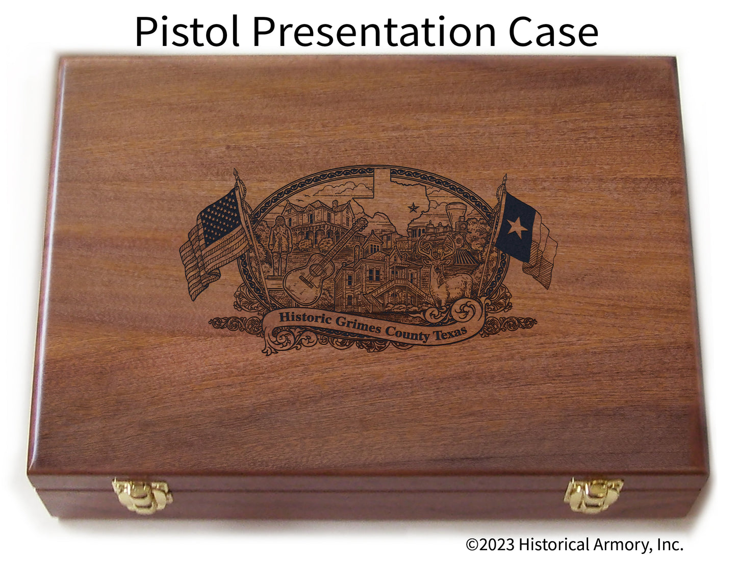 Grimes County Texas Engraved .45 Auto Ruger 1911 Presentation Case