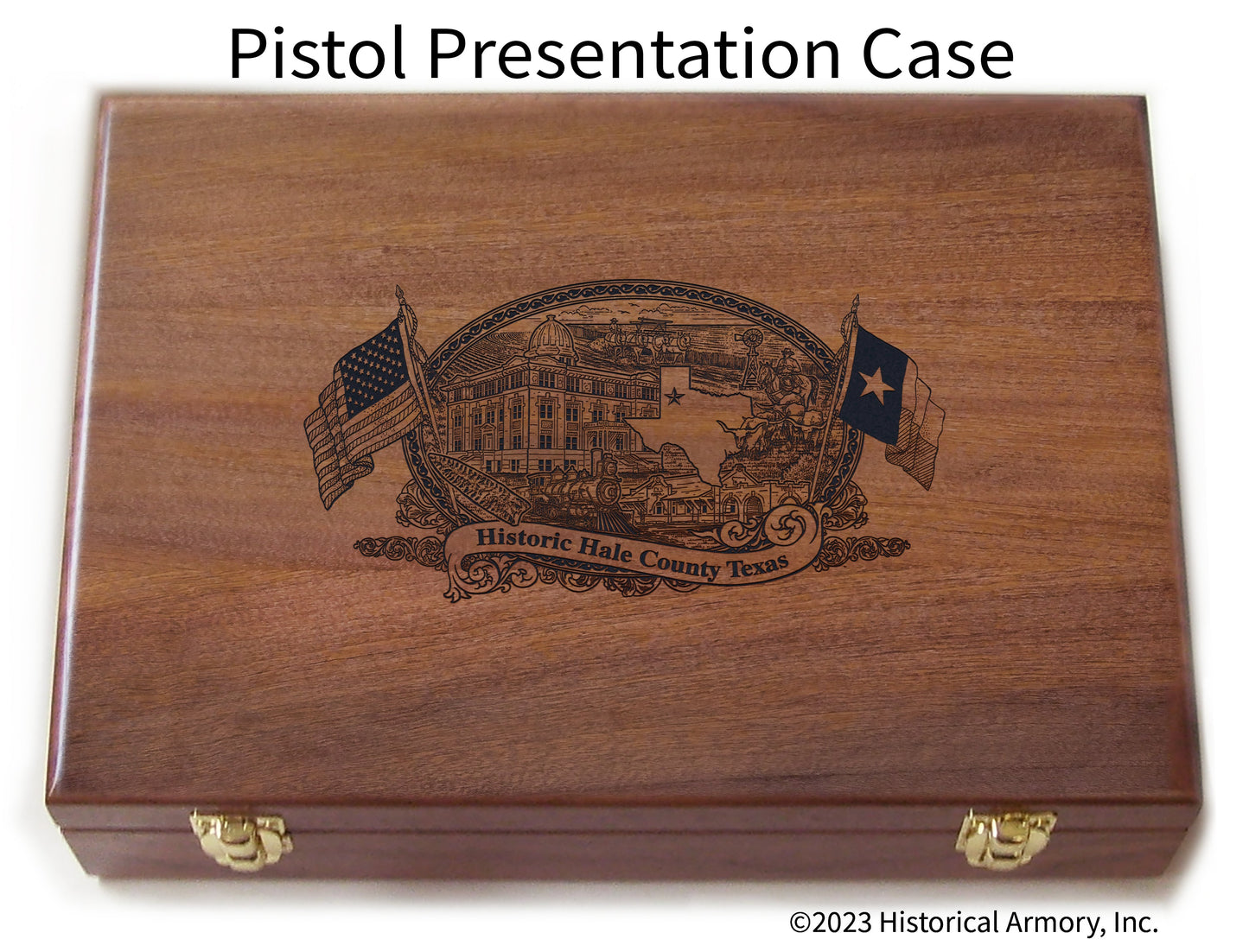 Hale County Texas Engraved .45 Auto Ruger 1911 Presentation Case