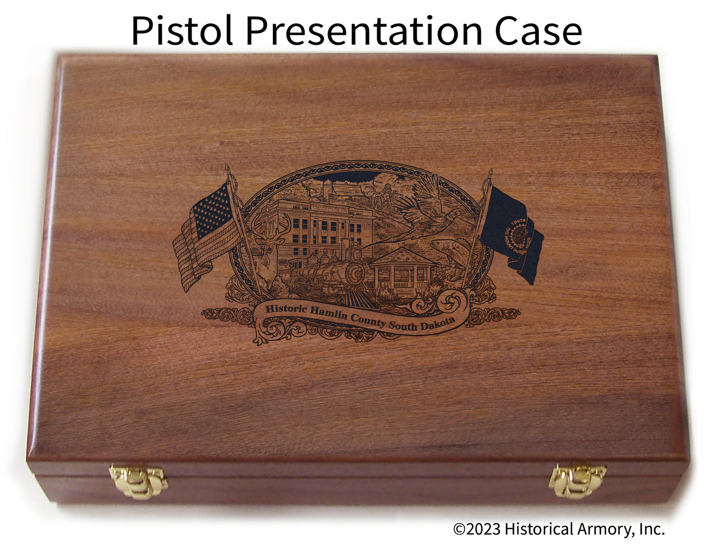Hamlin County South Dakota Engraved .45 Auto Ruger 1911 Presentation Case