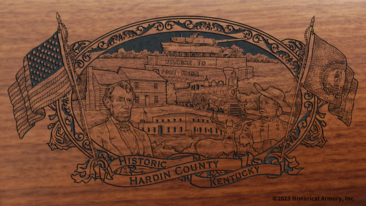 Hardin County Kentucky Engraved Rifle Buttstock