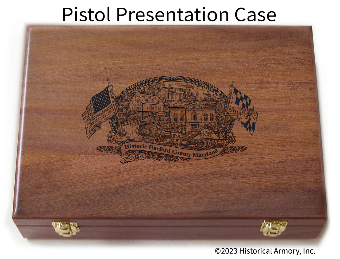 Harford County Maryland Engraved .45 Auto Ruger 1911 Presentation Case