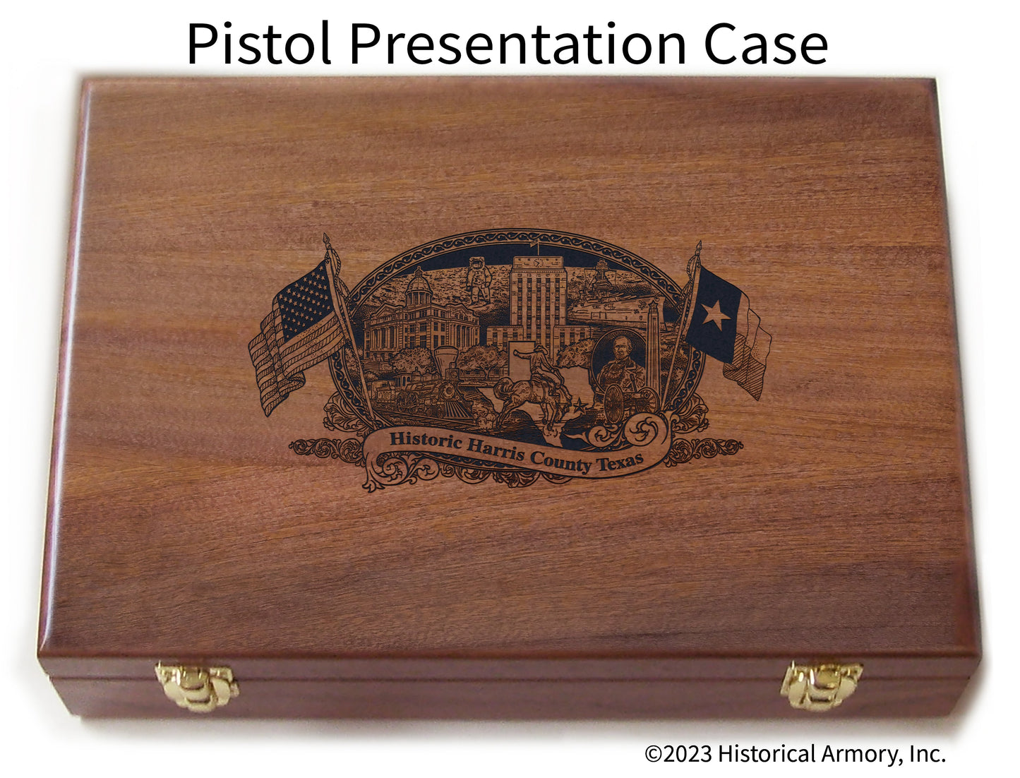 Harris County Texas Engraved .45 Auto Ruger 1911 Presentation Case