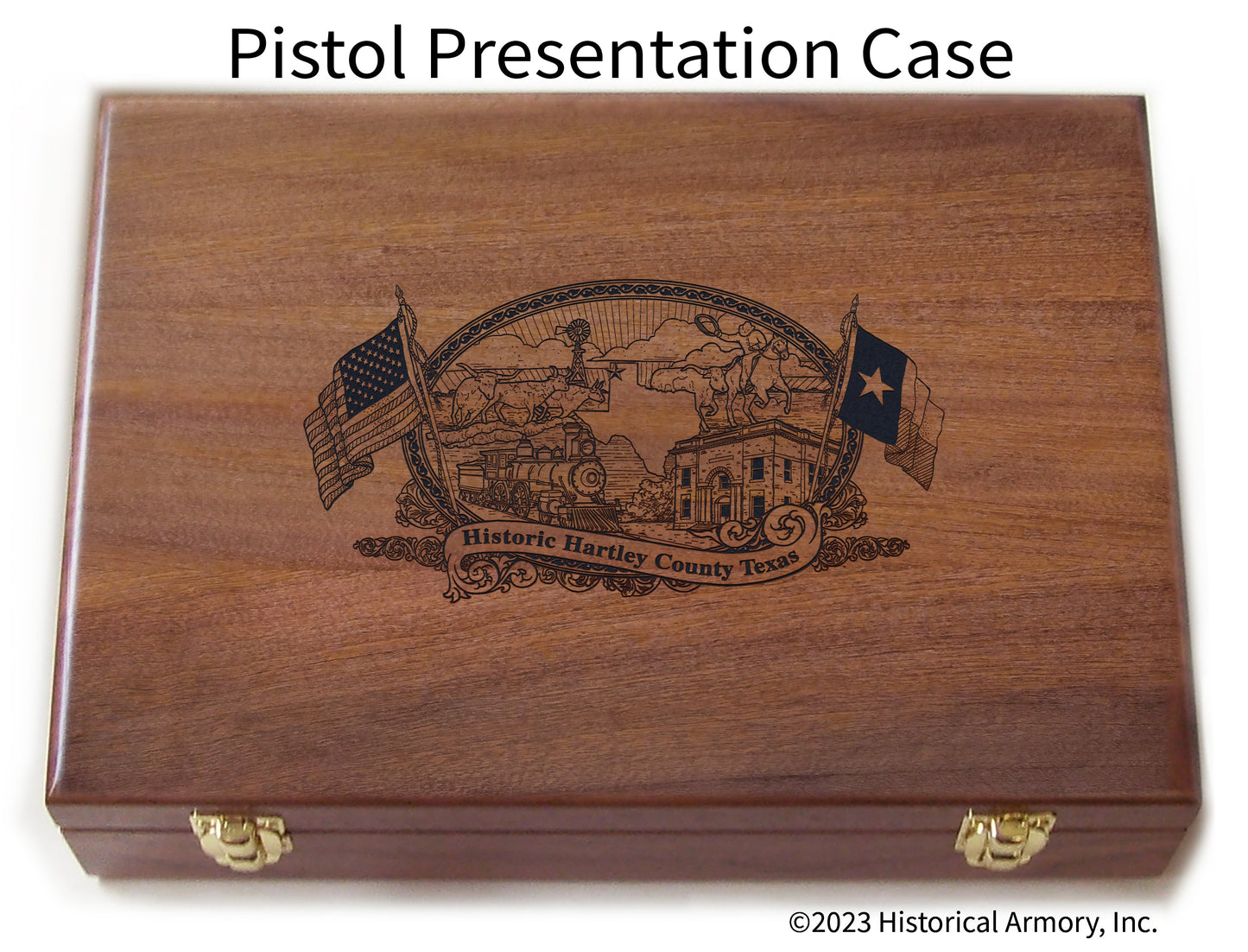 Hartley County Texas Engraved .45 Auto Ruger 1911 Presentation Case