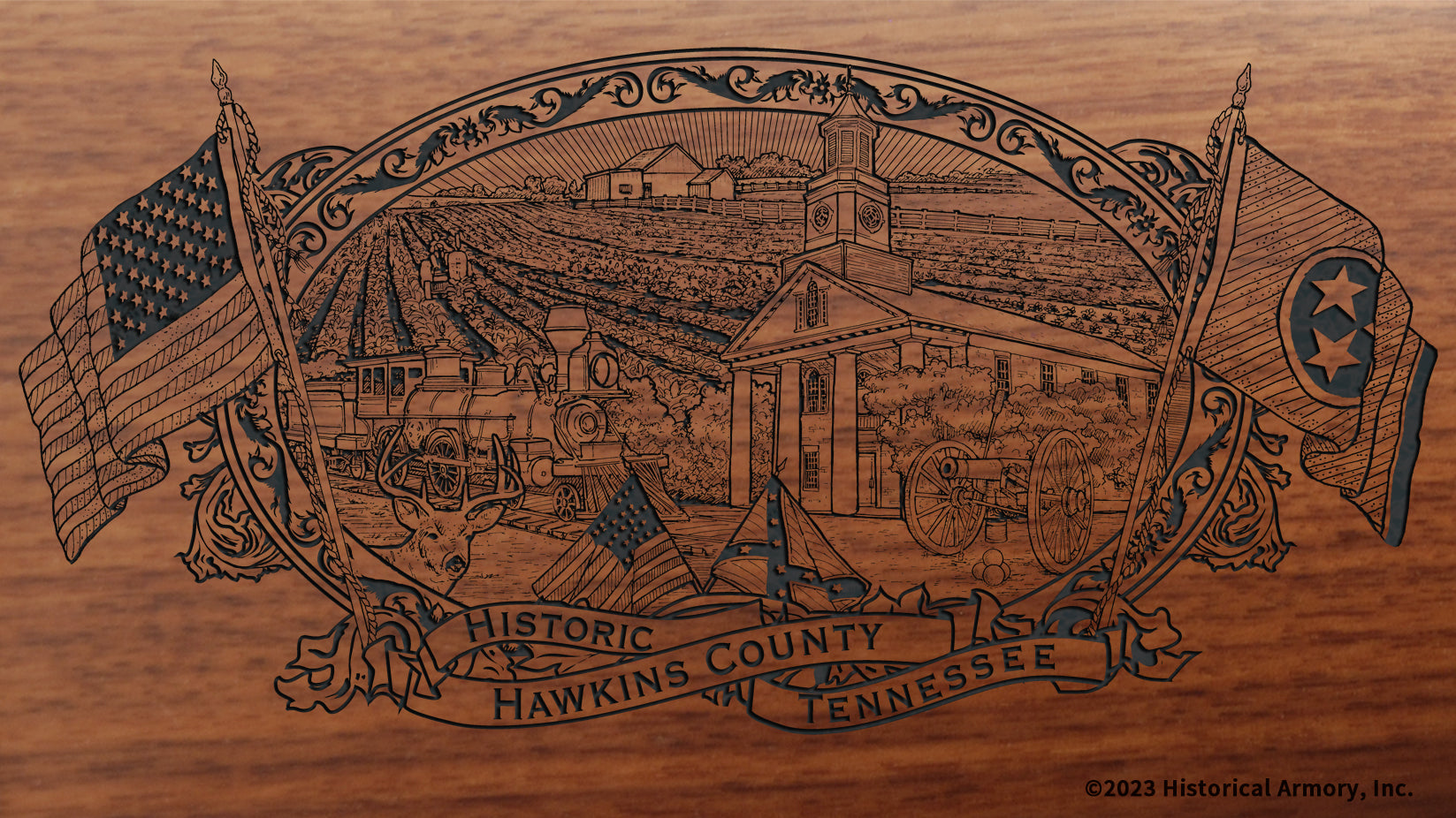 Hawkins County Tennessee Engraved Rifle – Historical Armory