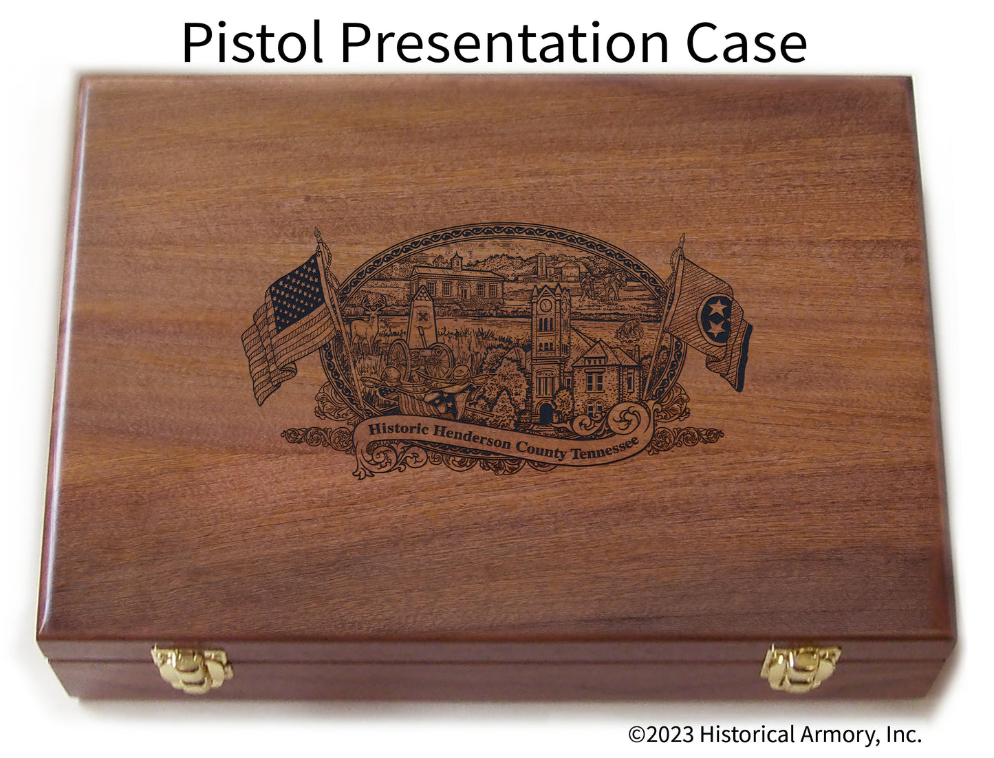 Henderson County Tennessee Engraved .45 Auto Ruger 1911 Presentation Case