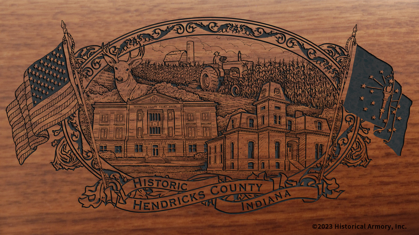 Hendricks County Indiana Engraved Rifle – Historical Armory