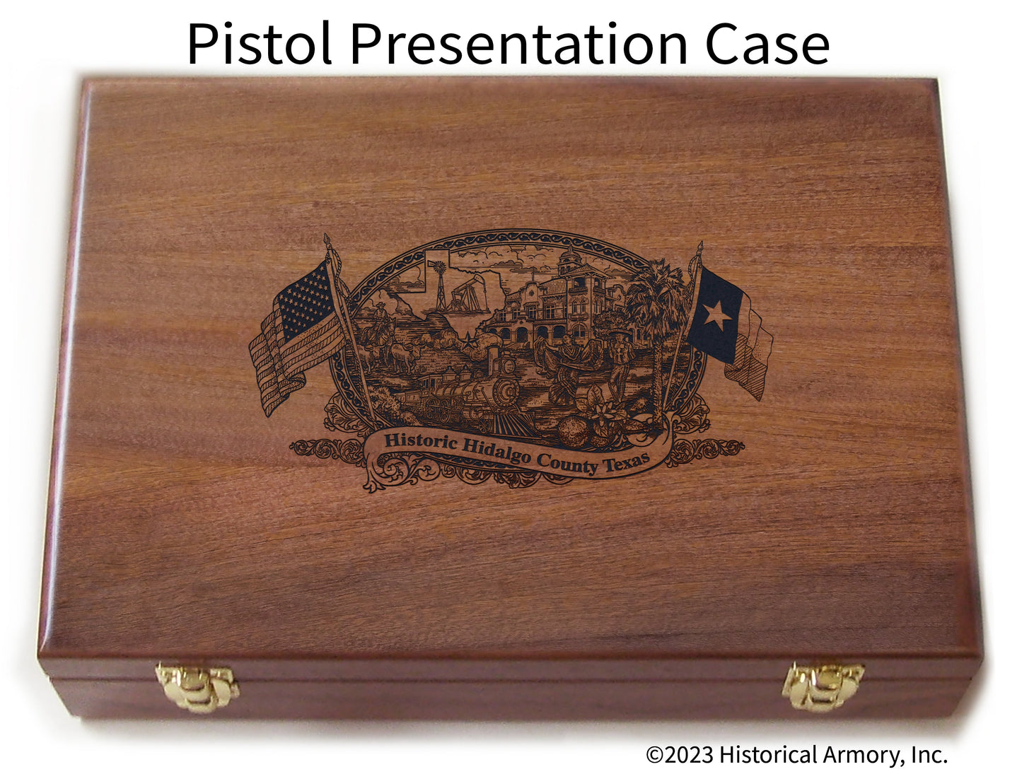 Hidalgo County Texas Engraved .45 Auto Ruger 1911 Presentation Case
