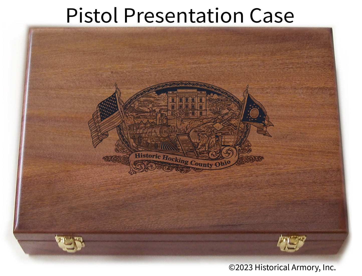 Hocking County Ohio Engraved .45 Auto Ruger 1911 Presentation Case