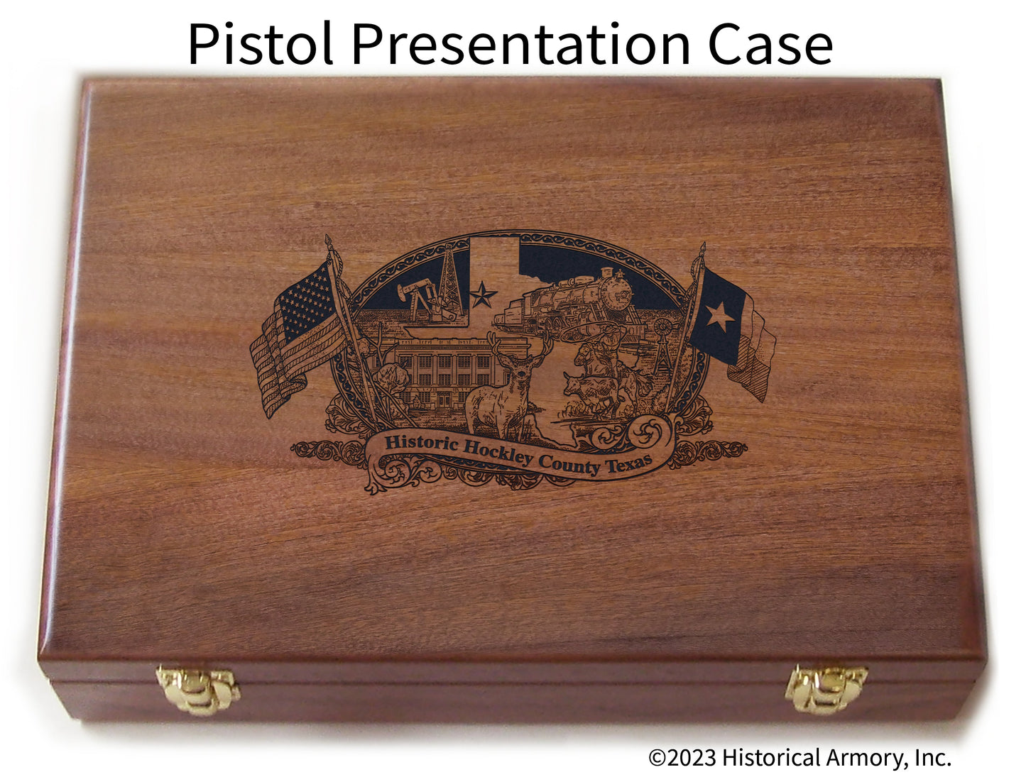 Hockley County Texas Engraved .45 Auto Ruger 1911 Presentation Case