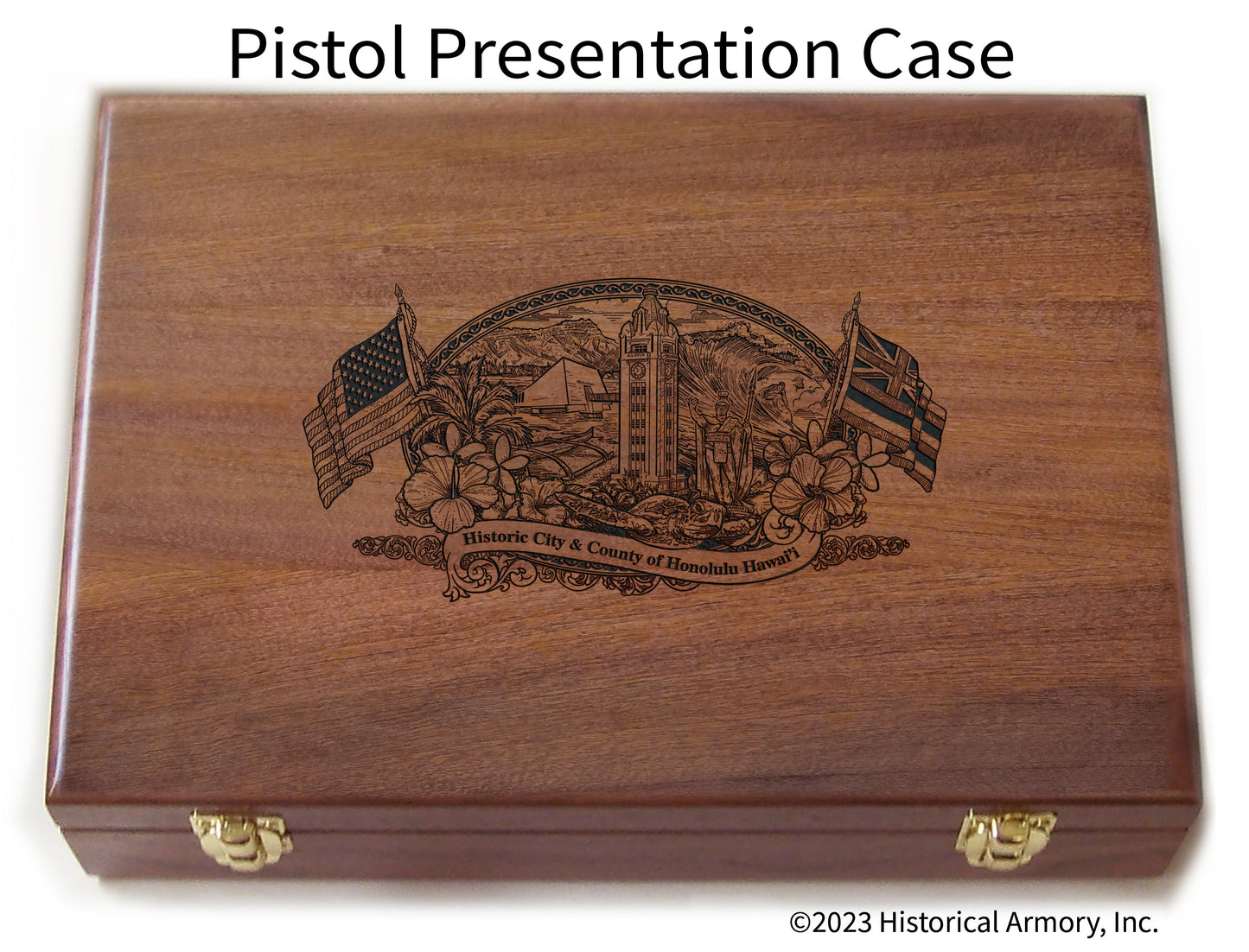 City and County of Honolulu Hawai'i Engraved .45 Auto Ruger 1911 Presentation Case