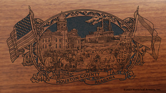 Houston county alabama engraved rifle buttstock