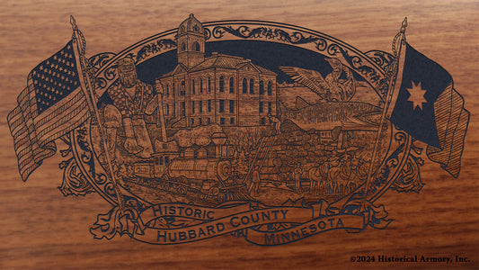 Hubbard County Minnesota Engraved Rifle Buttstock