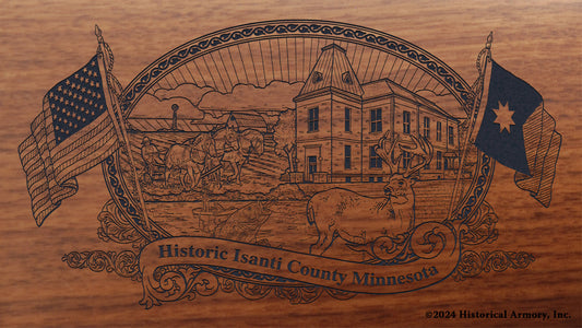 Isanti County Minnesota Engraved Rifle Buttstock