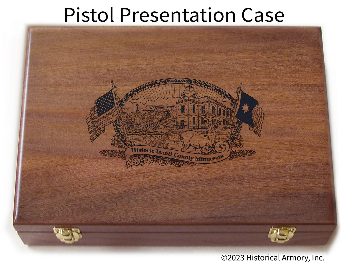 Isanti County Minnesota Engraved .45 Auto Ruger 1911 Presentation Case