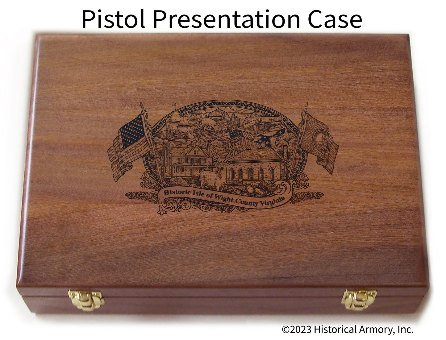 Isle of Wight County Virginia Engraved .45 Auto Ruger 1911 Presentation Case