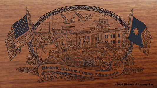 Jackson County Minnesota Engraved Rifle Buttstock
