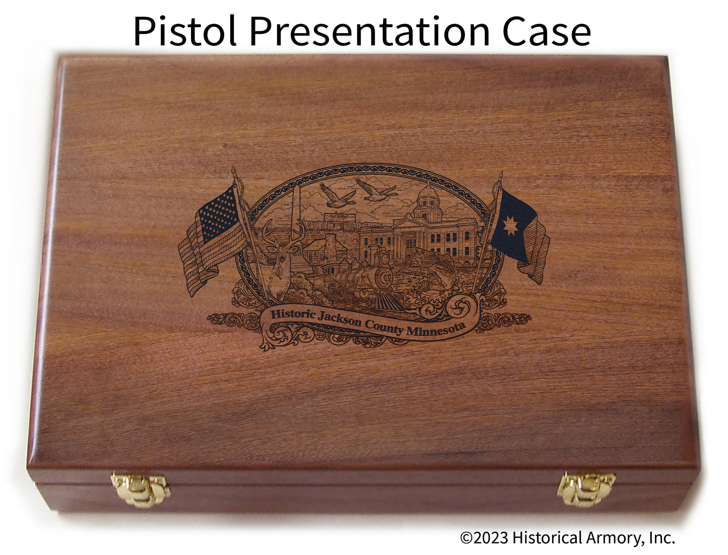 Jackson County Minnesota Engraved .45 Auto Ruger 1911 Presentation Case