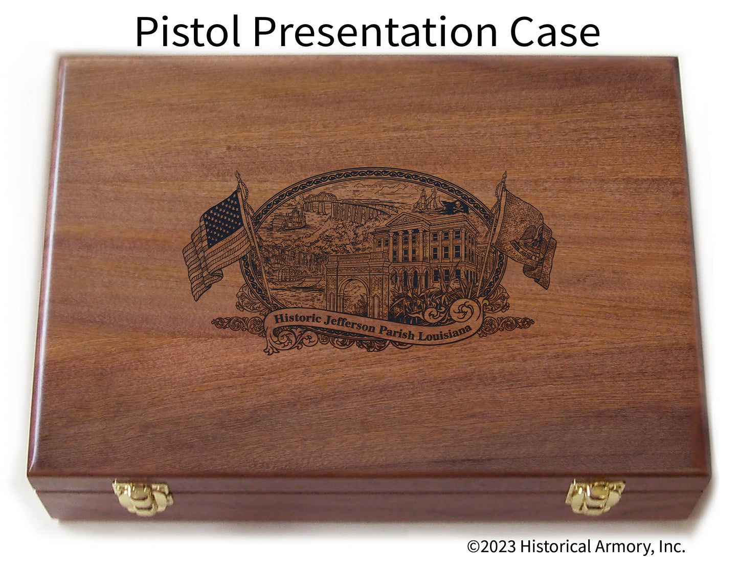 Jefferson Parish Louisiana Engraved .45 Auto Ruger 1911 Presentation Case