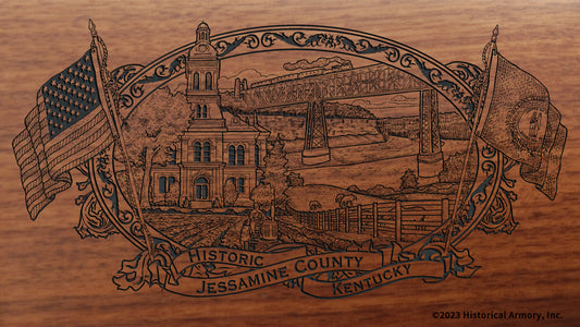 Jessamine County Kentucky Engraved Rifle Buttstock