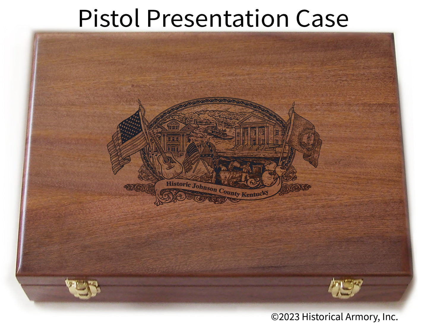 Johnson County Kentucky Engraved .45 Auto Ruger 1911 Presentation Case